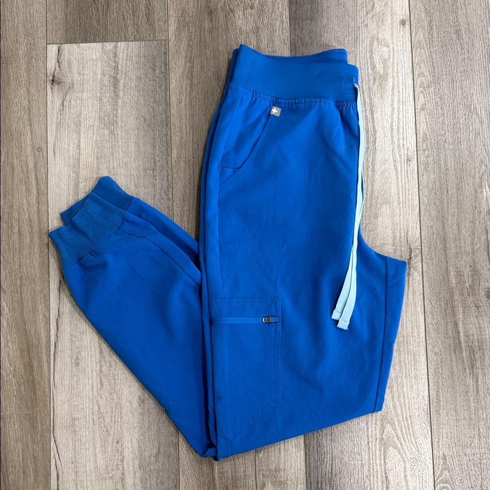 Figs Royal Blue Zamora High Waisted Scrub Pant- Women’s Small